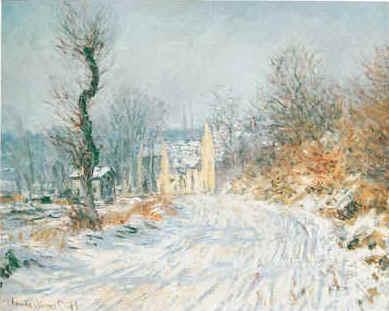 Claude Monet Road to Giverny in Winter Sweden oil painting art